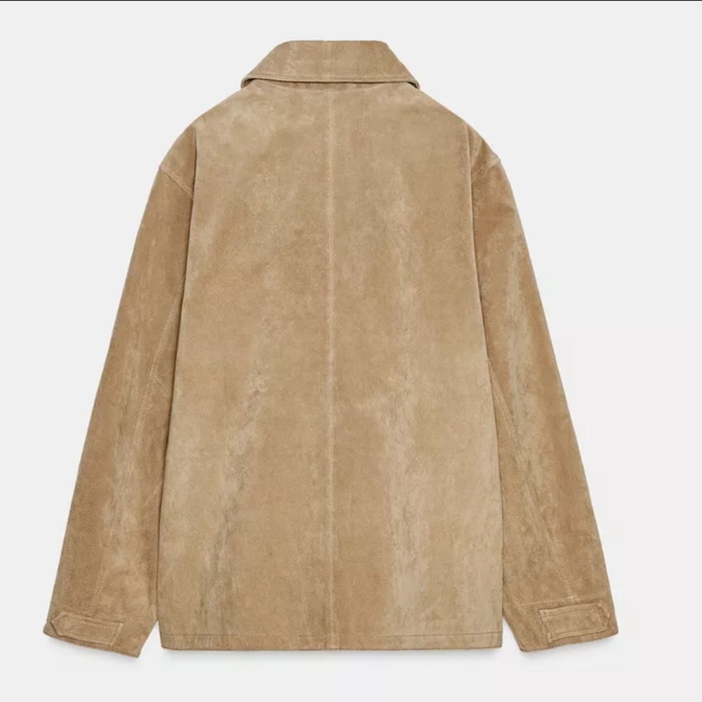Zara NWT 100% suede leather jacket 4341/701 - Picture 4 of 15